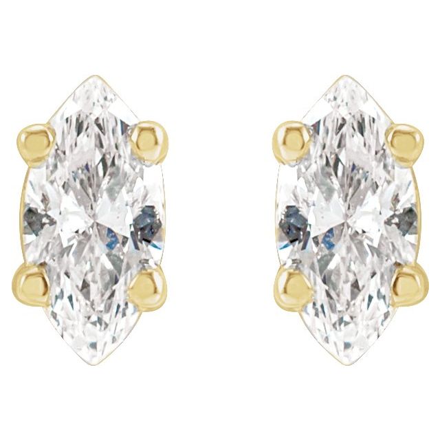 Marquise 4-Prong Lightweight Stud Earrings