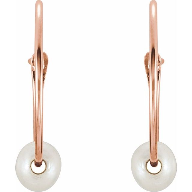 Youth Pearl Huggie Earrings