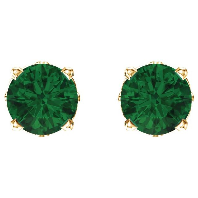 Round 4-Prong Scroll Setting® Stud Earrings