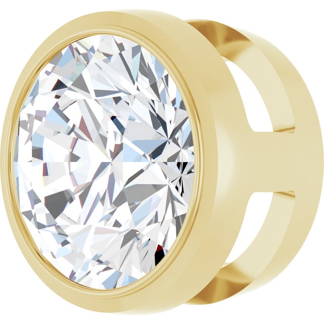 Round Bezel-Set Slide Pendant