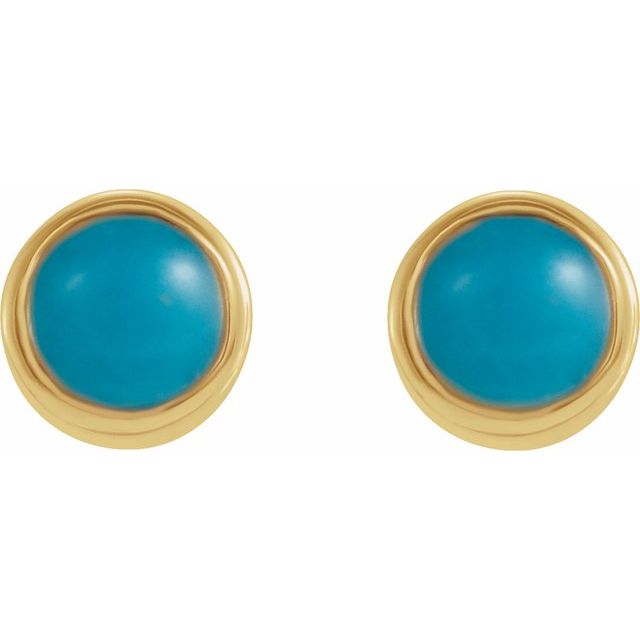 Round Bezel-Set Earrings