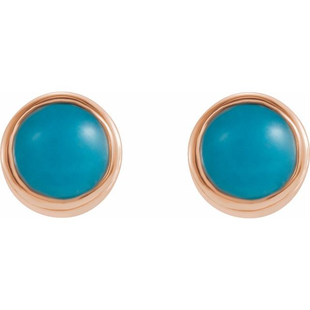 Round Bezel-Set Earrings