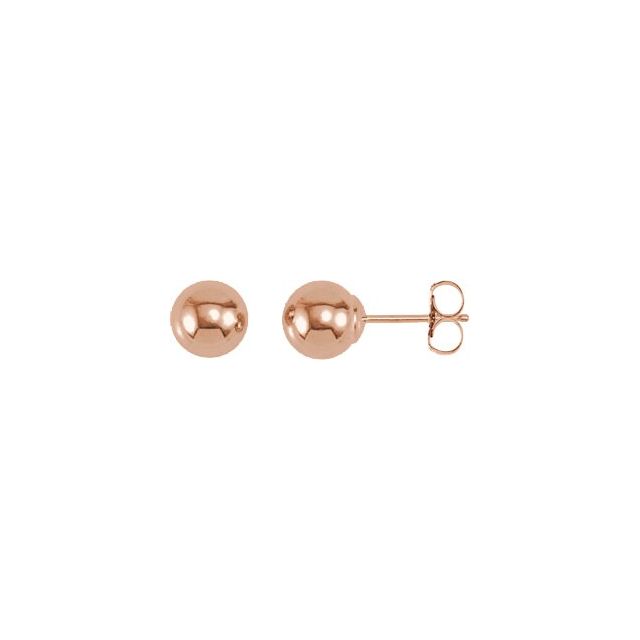 Ball Earrings with Bright Finish