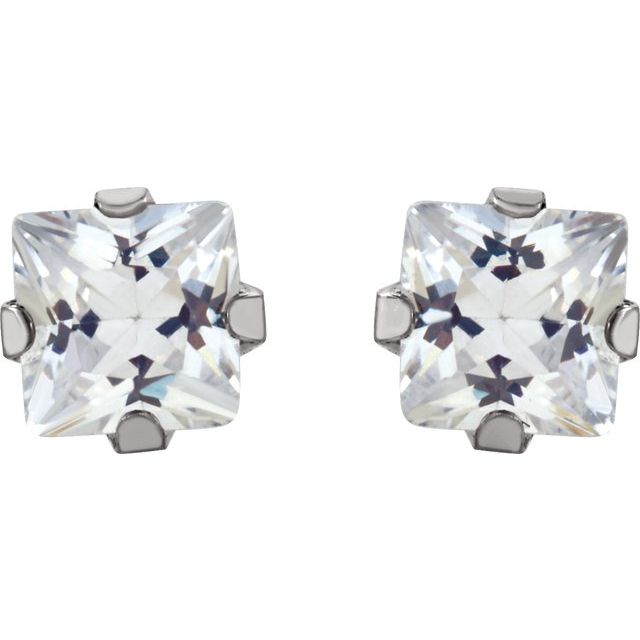 Round 4-Prong Inverness® Piercing Stud Earrings