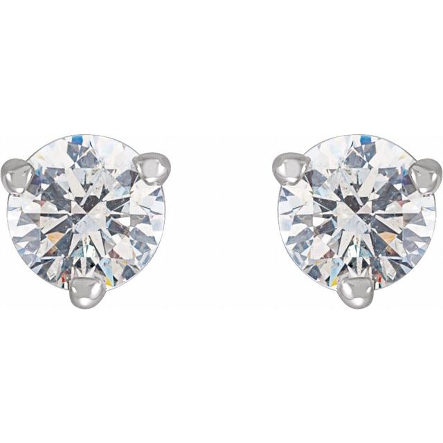 Round 3-Prong Stud Earrings