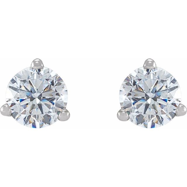 Round 3-Prong Stud Earrings