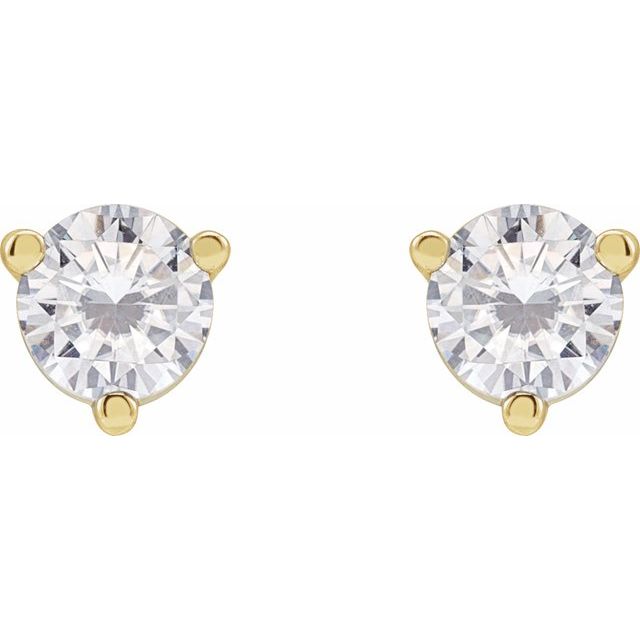 Round 3-Prong Stuller Moissaniteâ„¢ Stud Earrings
