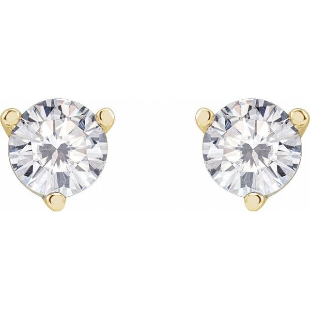 Round 3-Prong Stuller Moissaniteâ„¢ Stud Earrings