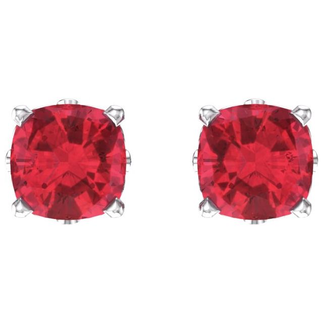 Cushion 4-Prong Scroll Setting® Stud Earrings