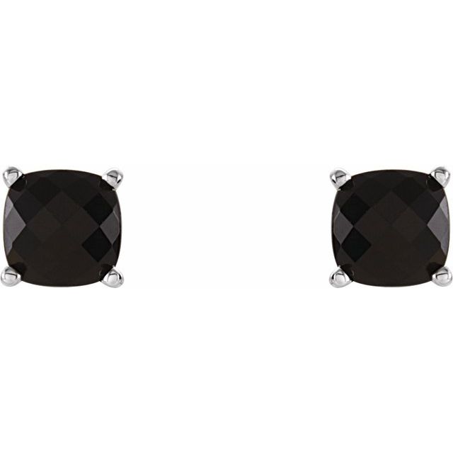 Cushion 4-Prong Scroll Setting® Stud Earrings