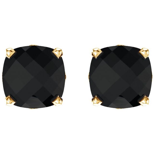 Cushion 4-Prong Scroll Setting® Stud Earrings