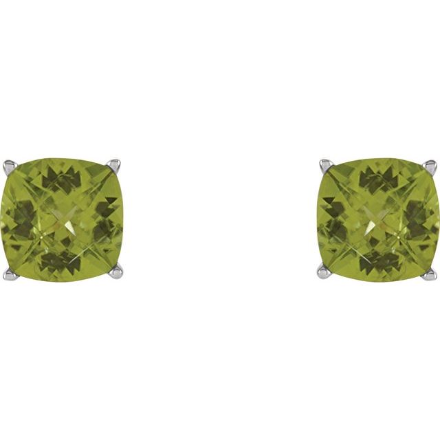 Cushion 4-Prong Scroll Setting® Stud Earrings