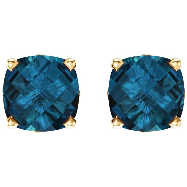 Cushion 4-Prong Scroll Setting® Stud Earrings