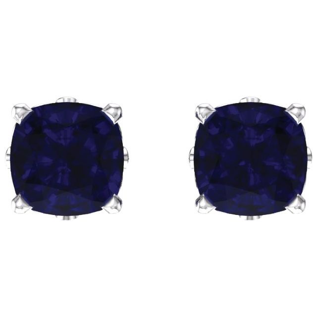 Cushion 4-Prong Scroll Setting® Stud Earrings