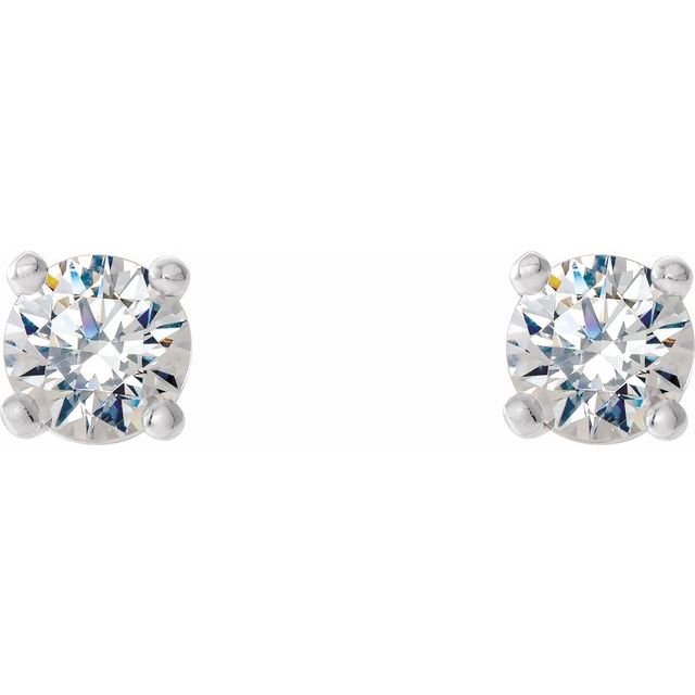 Round 4-Prong Stud Earrings