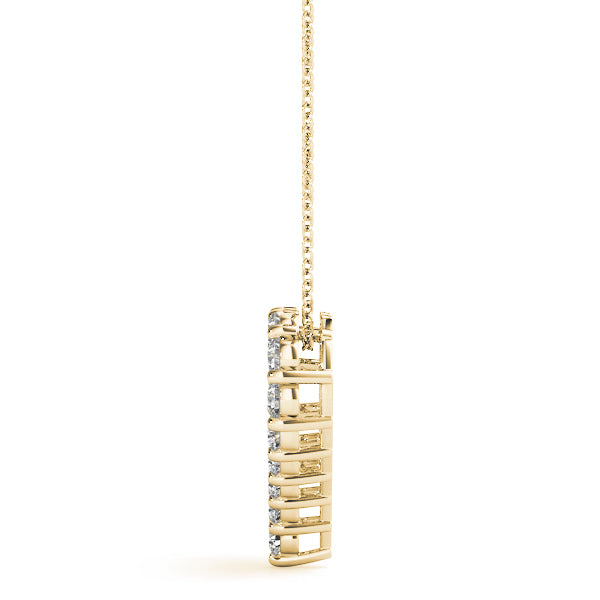 14K Yellow Gold Diamond Heart Pendant