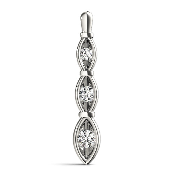 Diamond Lab Grown 3 Stone Pendant