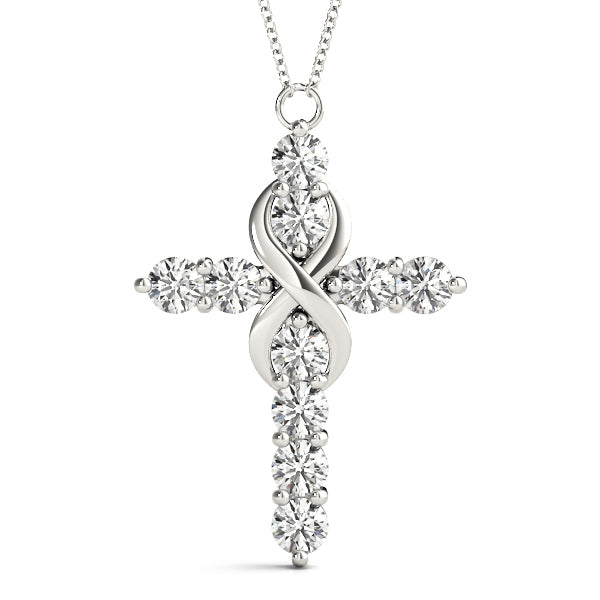 Lab Diamond Religious Cross Pendant