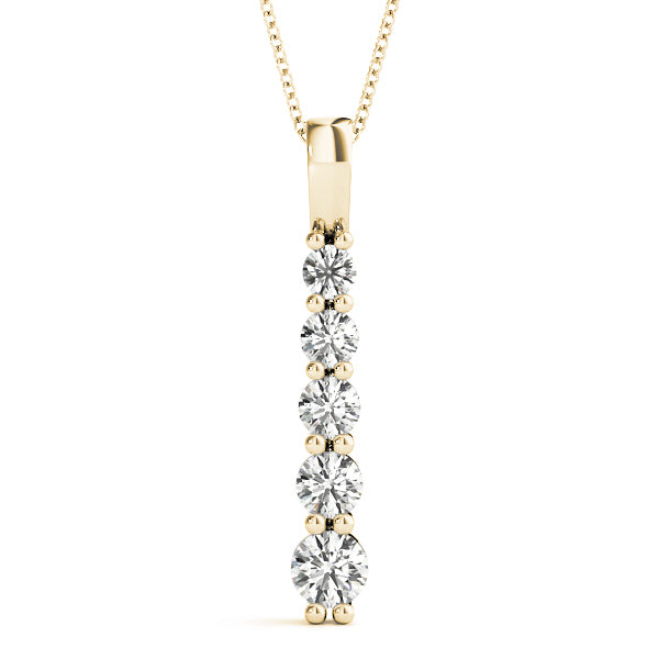 14K Yellow Gold Lab Diamond Pendant