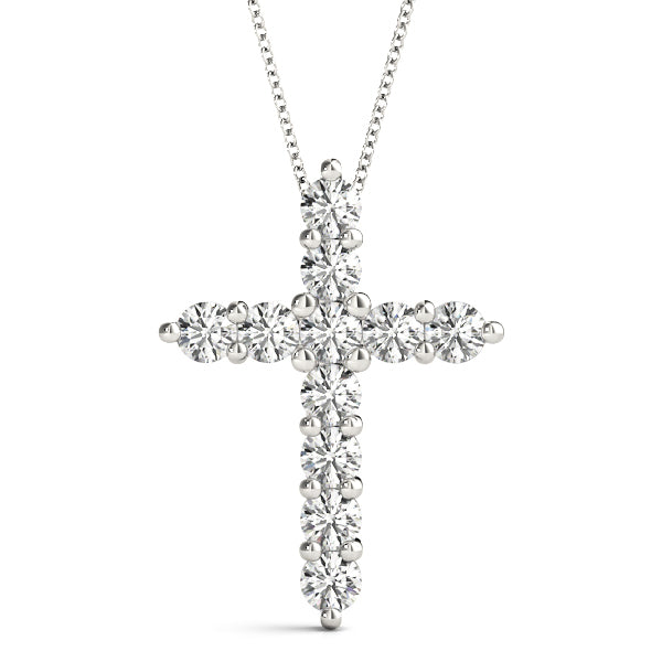 Diamond Religious Cross Pendant in 14K Gold