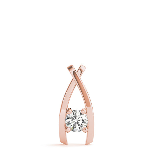 Rose Gold 0.33CT Lab Diamond Solitaire Pendant