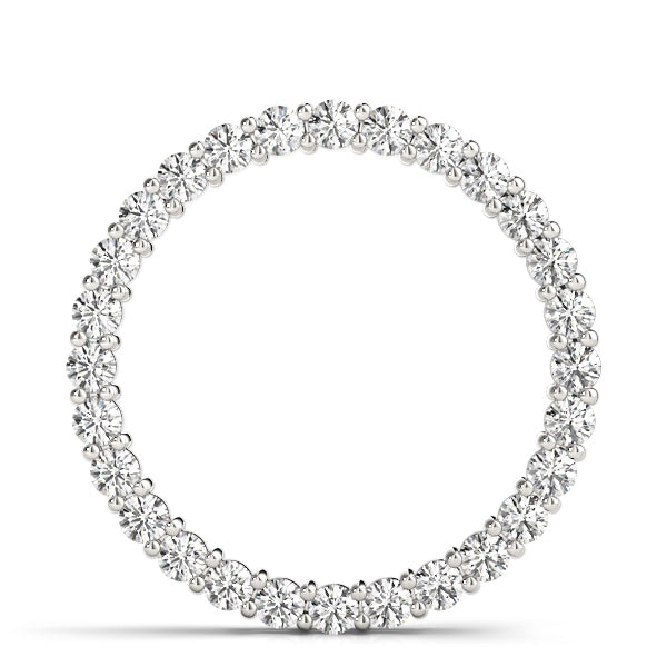 Lab Diamond Circle Pendant in Gold