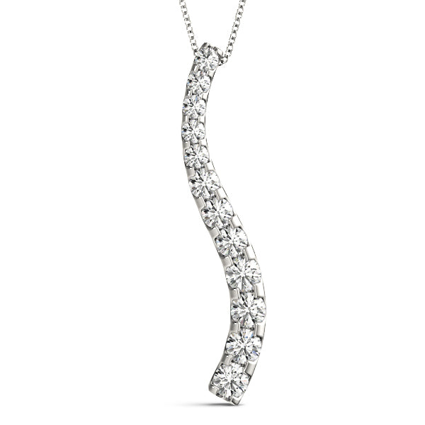 14K Gold Lab Diamond Journey Pendant