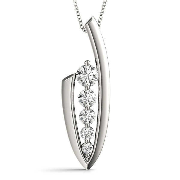 14K Gold Lab Diamond Journey Pendant