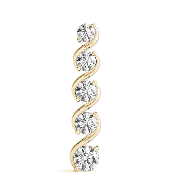 14K Yellow Gold Diamond Journey Pendant