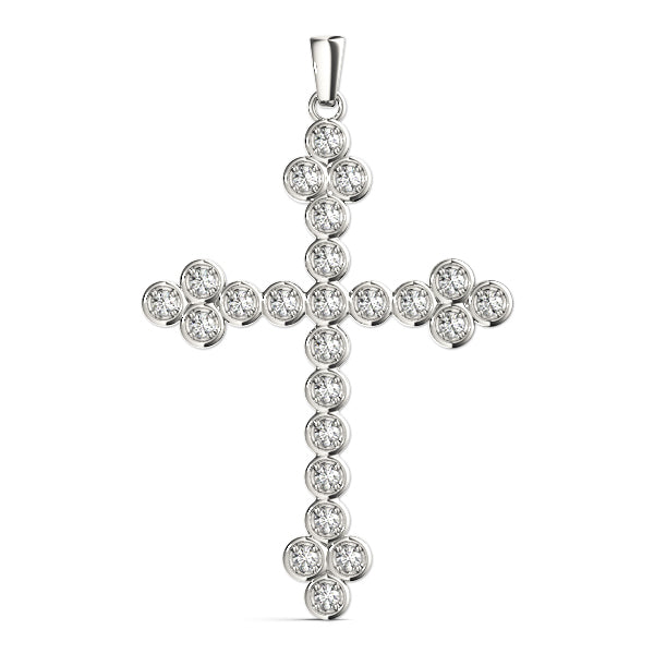 Lab Diamond Religious Cross Pendant