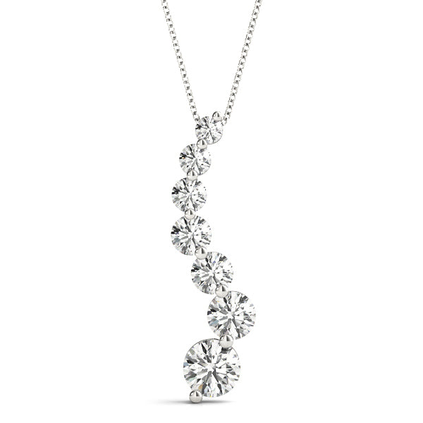 14K Gold Lab Diamond Journey Pendant