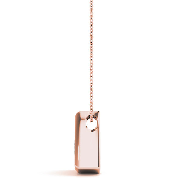 1 CT Lab Diamond Rose Gold Solitaire Pendant