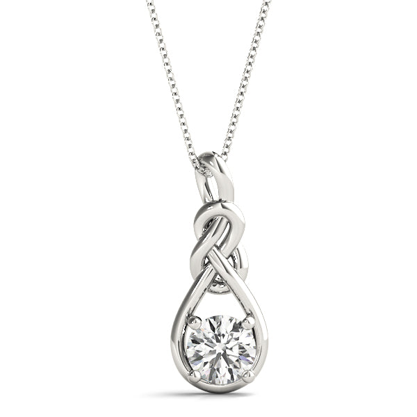 Lab Diamond Love Knot Pendant