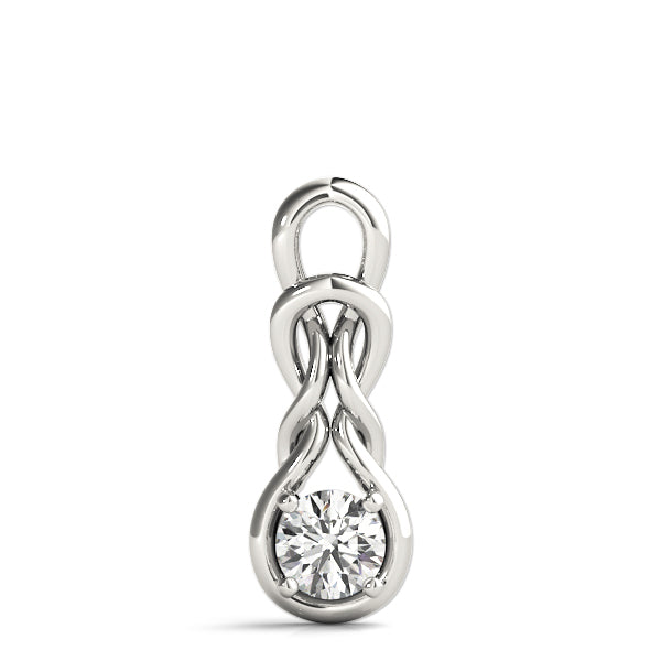 Lab Diamond Love Knot Pendant