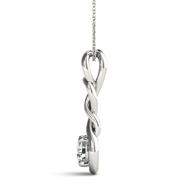 Lab Diamond Love Knot Pendant