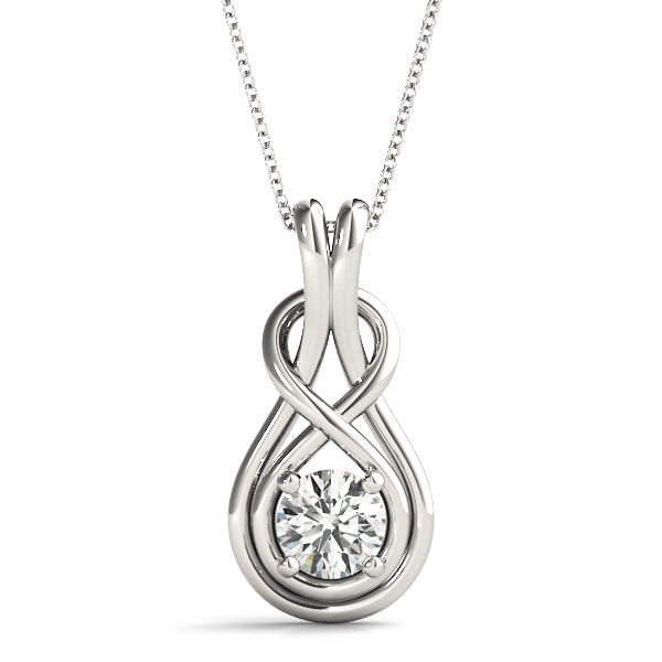 Lab Diamond Love Knot Pendant