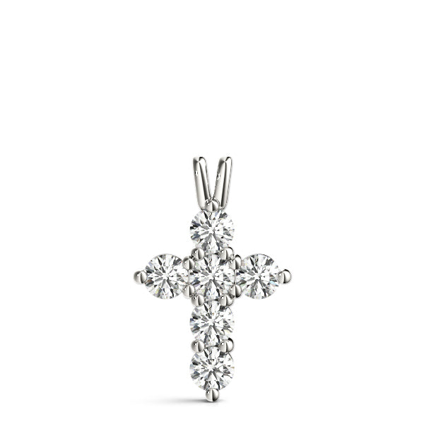 Lab Diamond Cross Pendant Necklace