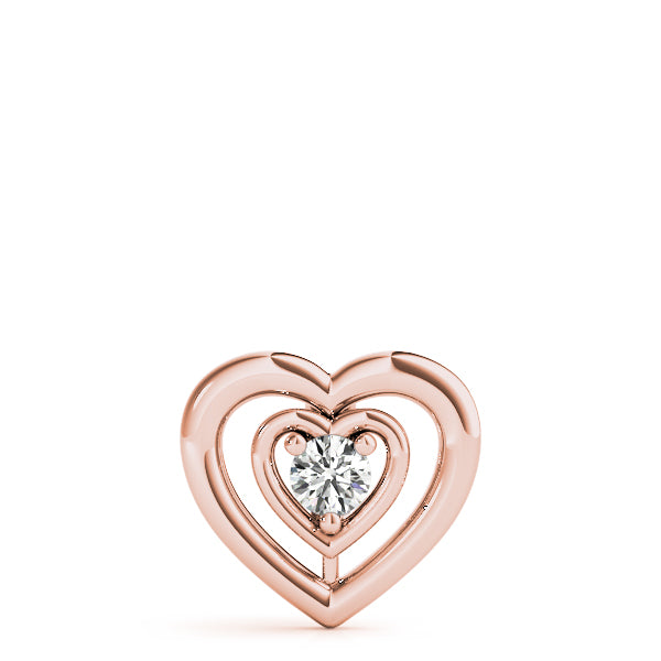14K Rose Gold 0.5CT Lab Diamond Pendant