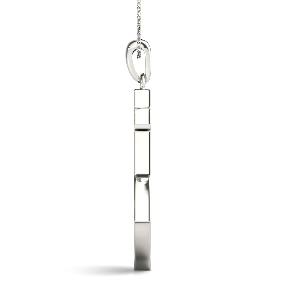 Lab Diamond Anchor Pendant