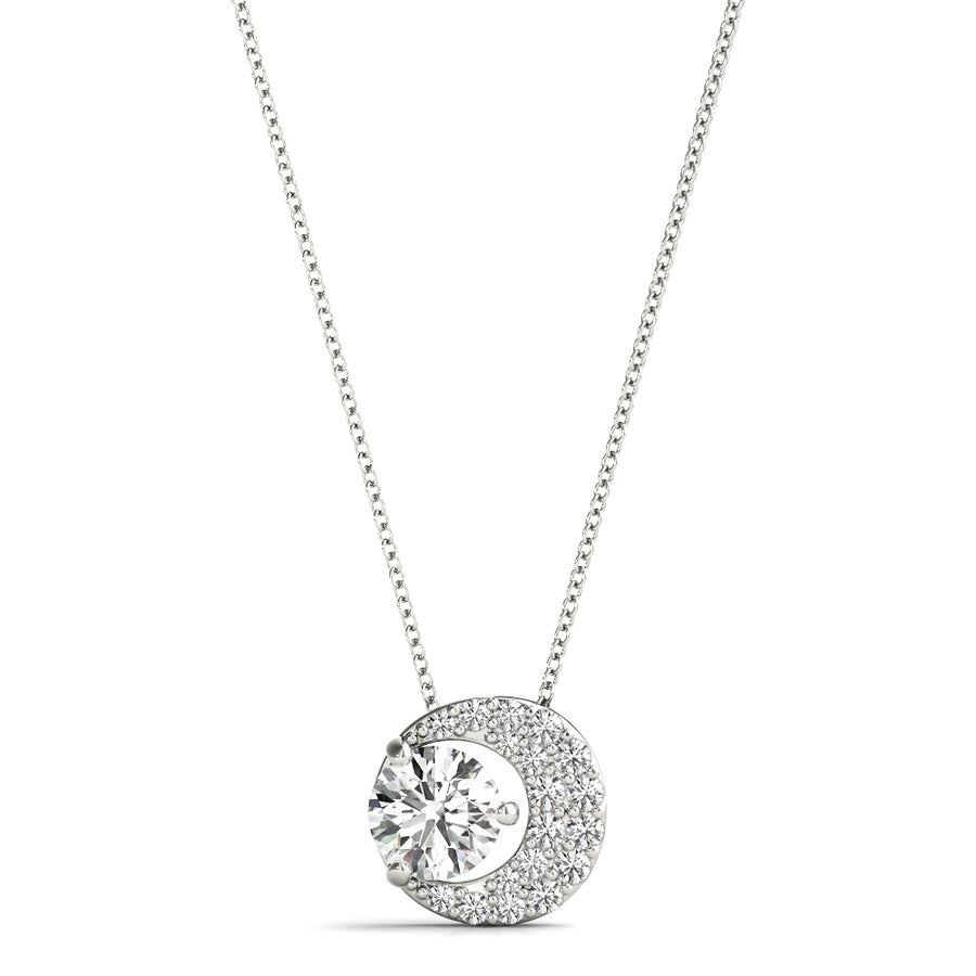 Multi-Diamond Round Pendant