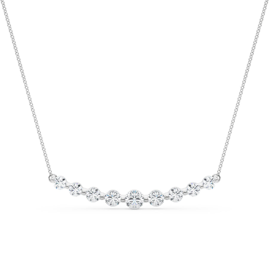Lab Diamond White Gold Pendant Necklace