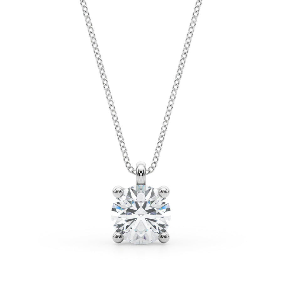 1 CT Lab Diamond Solitaire Pendant