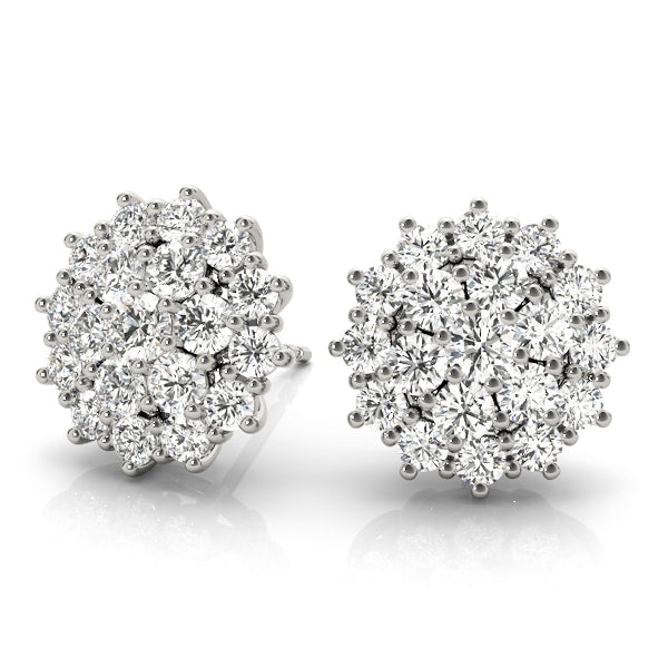 Lab Grown Diamond Cluster Earrings