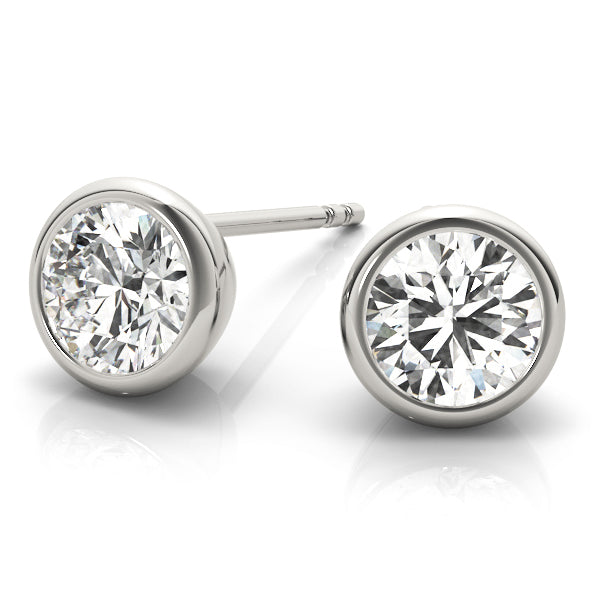 Lab Grown Diamond 14K Gold Single Stone Studs