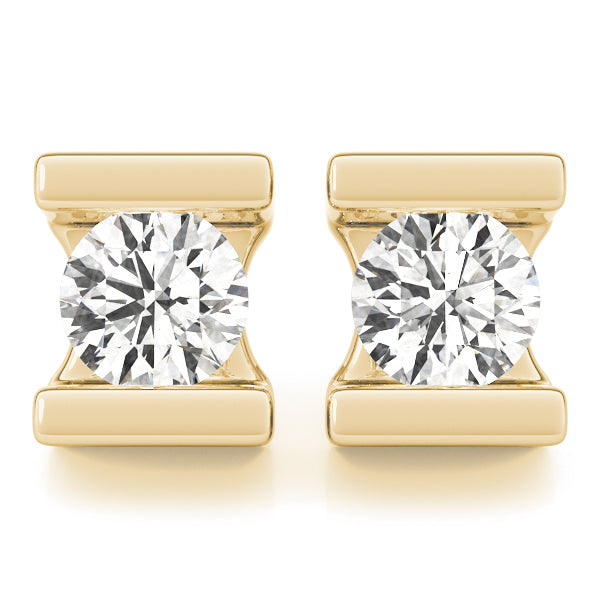 14K Yellow Gold 0.5ct Lab Diamond Stud Earrings