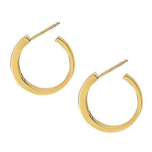 14K Gold Lab Diamond Hoop Earrings