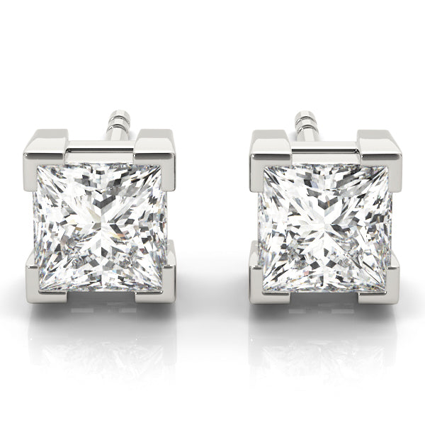0.1 CT Lab Diamond Square Stud Earrings