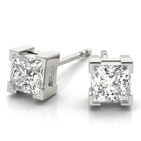 0.1 CT Lab Diamond Square Stud Earrings