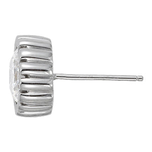 14K Diamond Round Stud Earrings