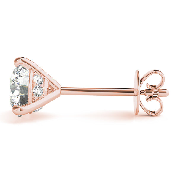 Rose Gold Lab Diamond Stud Earrings
